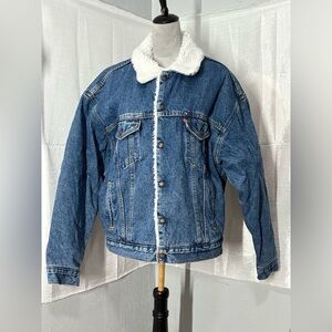 Vintage 90’s Levi Snap Button Lined Jean Jacket Size L